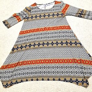 Patterned Dress with Multicolor Design